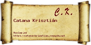 Catana Krisztián névjegykártya